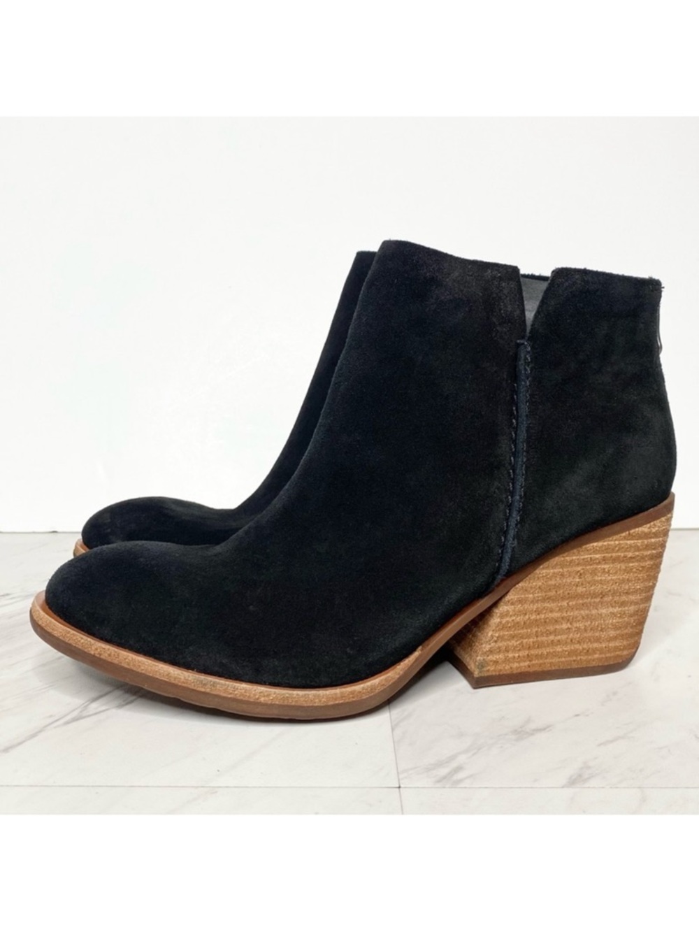 Kork Ease Chandra Black Suede Heeled Bootie 6 1/2 M